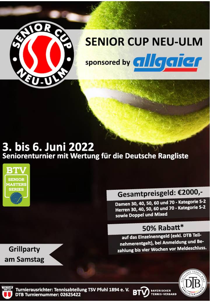 Senior Cup Neu-Ulm 2022 sponsored by allgaier