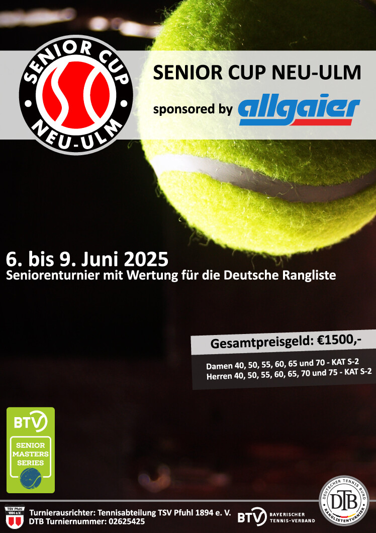 Senior Cup Neu-Ulm 2025 sponsored by allgaier